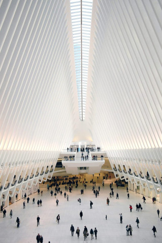 Dans la station de métro du World trade center