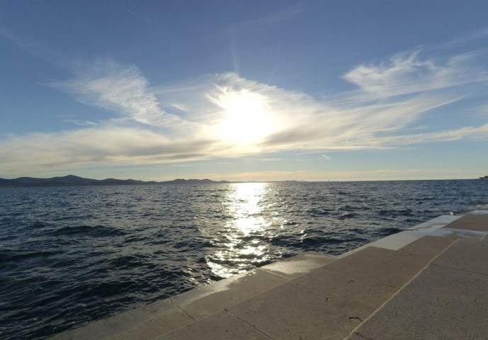 Coucher de soleil sur les orgues marines de Zadar