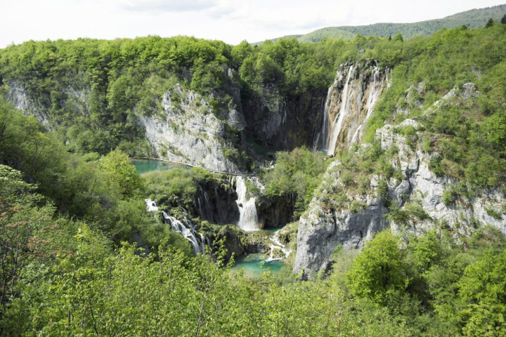 Vue à l'entrée du parc national de Plitvice