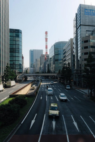 Circulation calme à Tokyo