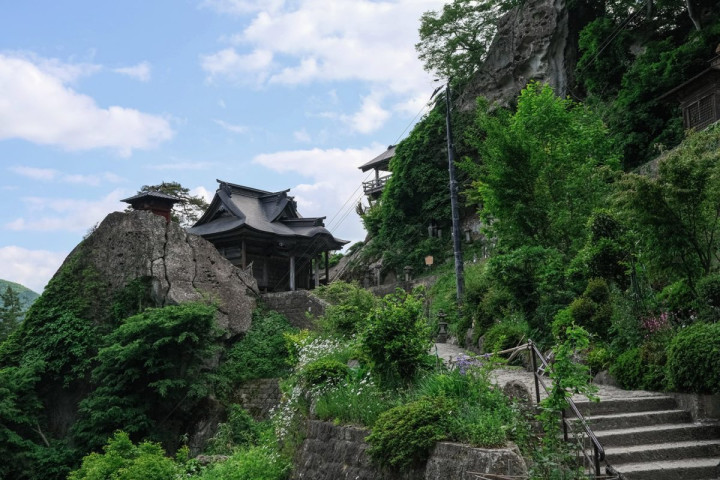 Vue la plus célèbre du temple Yamadera