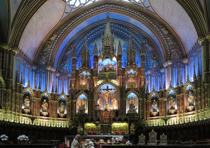 Intérieur de la basilique Notre dame de Montréal